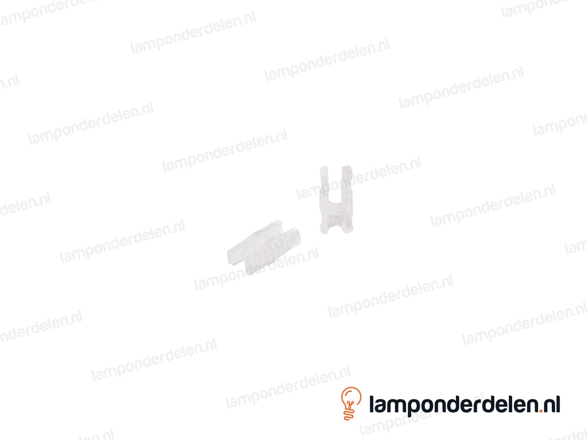 Adapter kunststof transparant - geschikt om plat snoer te gebruiken in trekontlaster kunststof transparant 2-delig