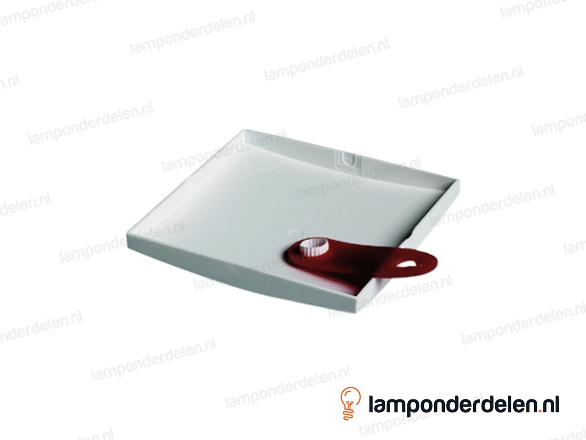 Afdekplaat centraaldoos vierkant - 11,3 cm