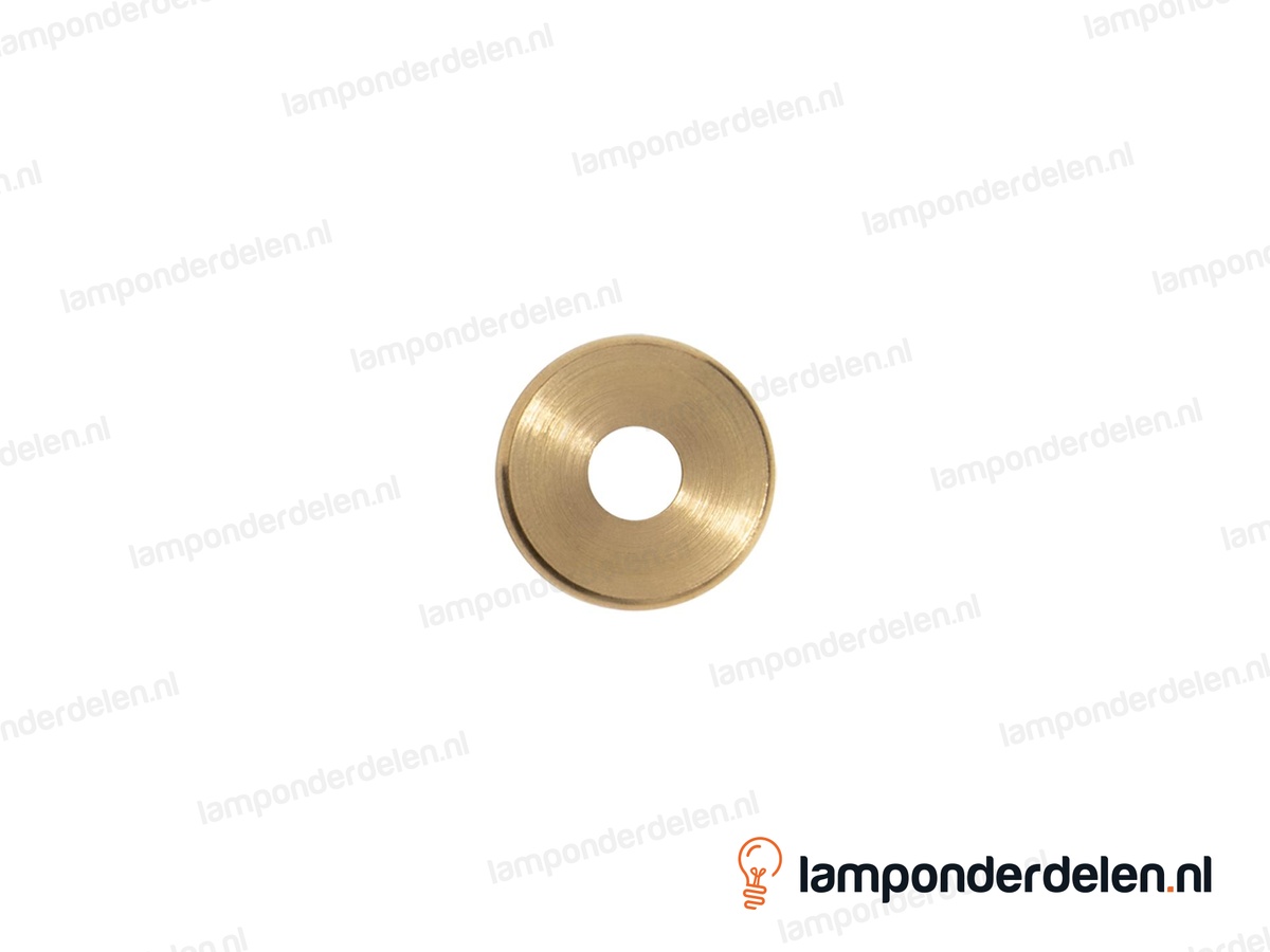 Afdekplaat messing glad - 2,5 cm - binnendraad M10x1