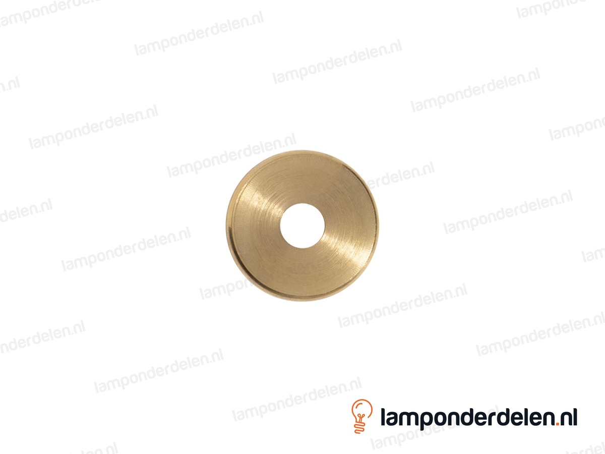Afdekplaat messing glad - 3 cm - binnendraad M10x1