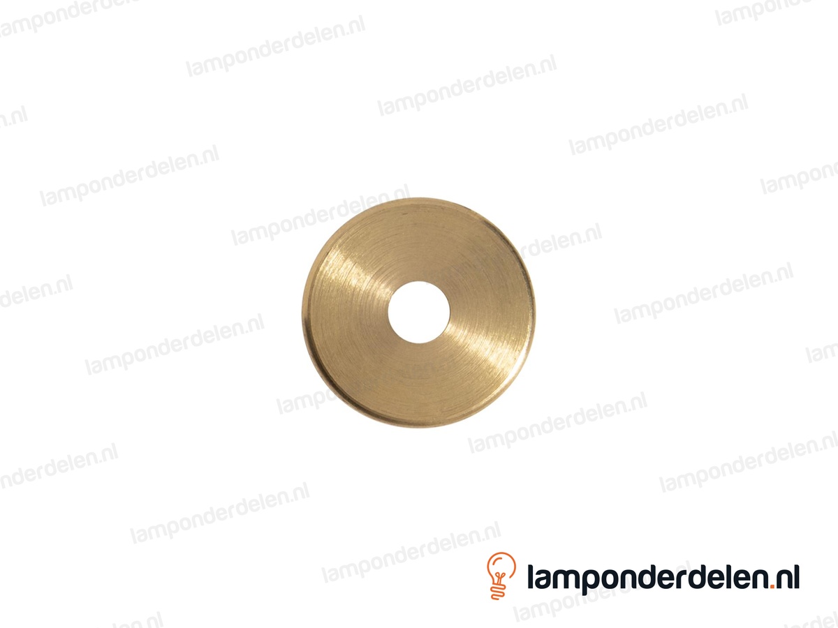 Afdekplaat messing glad - 3,5 cm - binnendraad M10x1