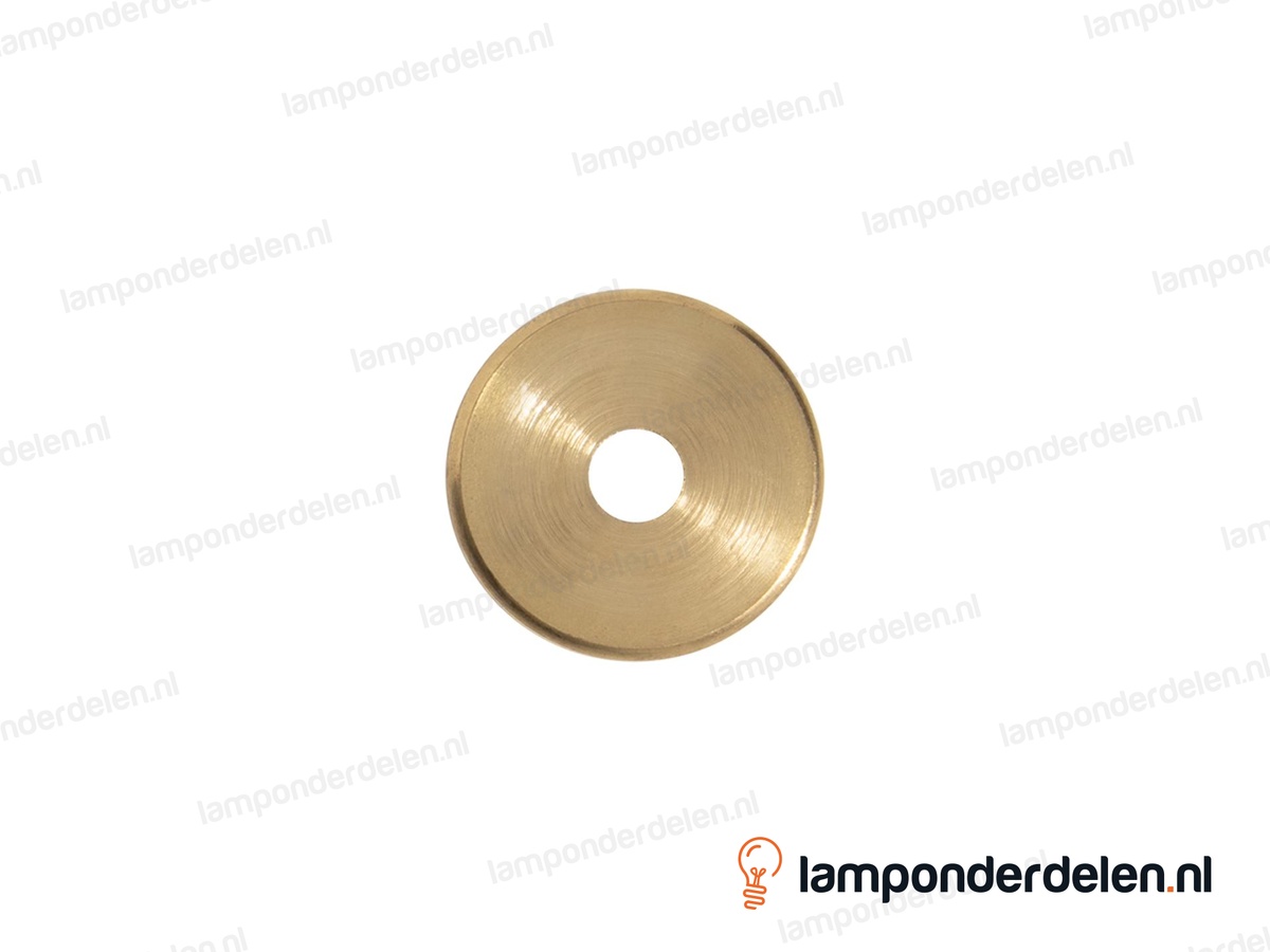 Afdekplaat messing glad - 4 cm - binnendraad M10x1
