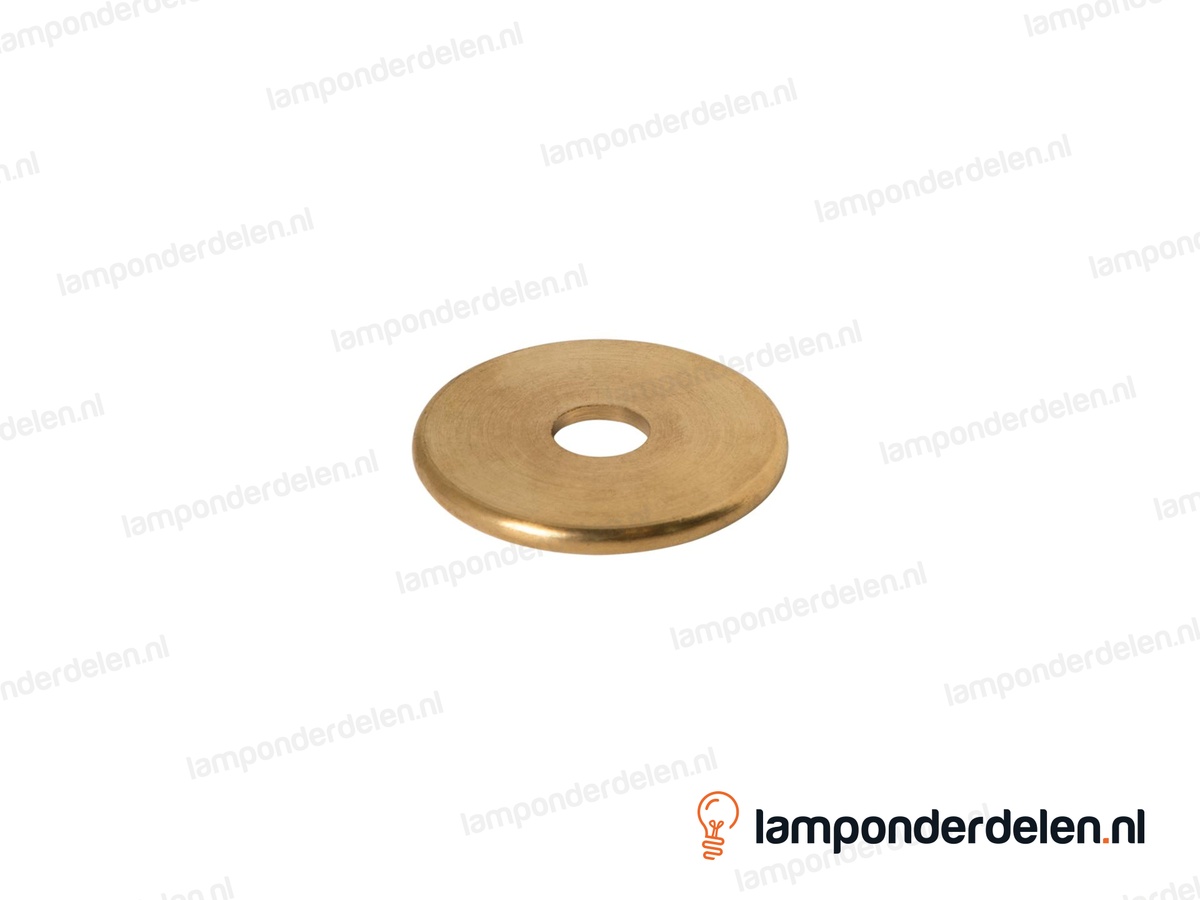 Afdekplaat messing glad - 4 cm - binnendraad M10x1
