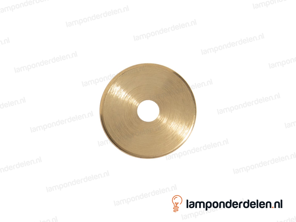 Afdekplaat messing glad - 4,5 cm - binnendraad M10x1