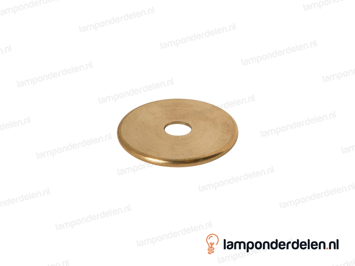 Afdekplaat messing glad - 4,5 cm - binnendraad M10x1
