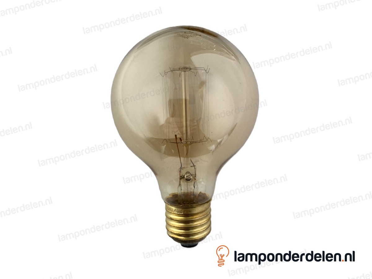 Avide - kooldraadlamp - globelamp - E27 - G80 - goud - 40W