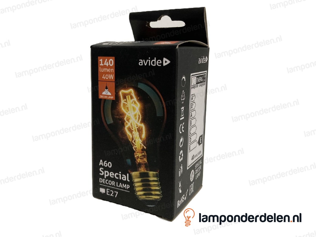 Avide - kooldraadlamp - standaardlamp - E27 - A60 - goud - 40W