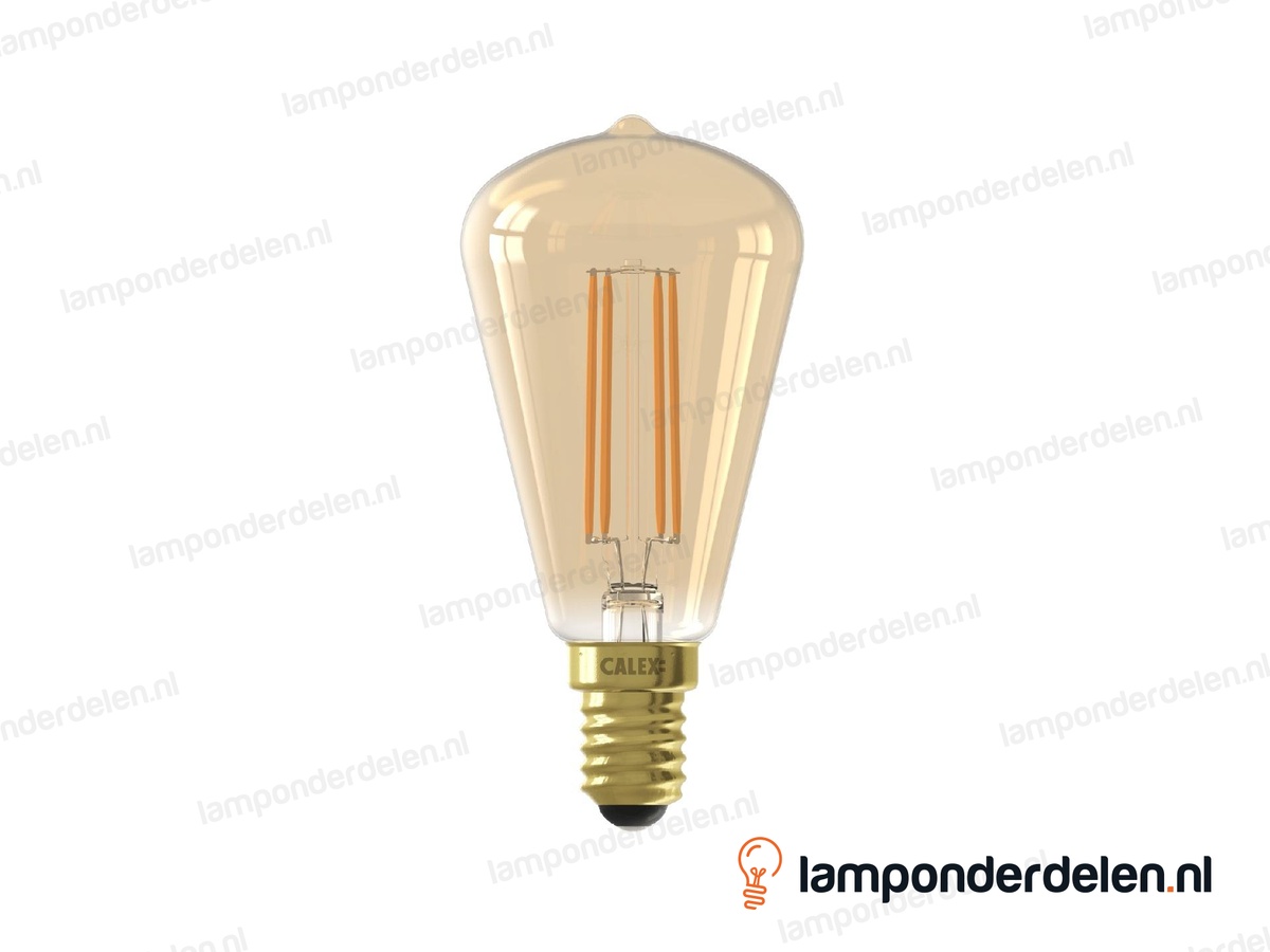 Calex filament LED edisonlamp - E14 - ST48 - goud - 3,5 W - dimbaar