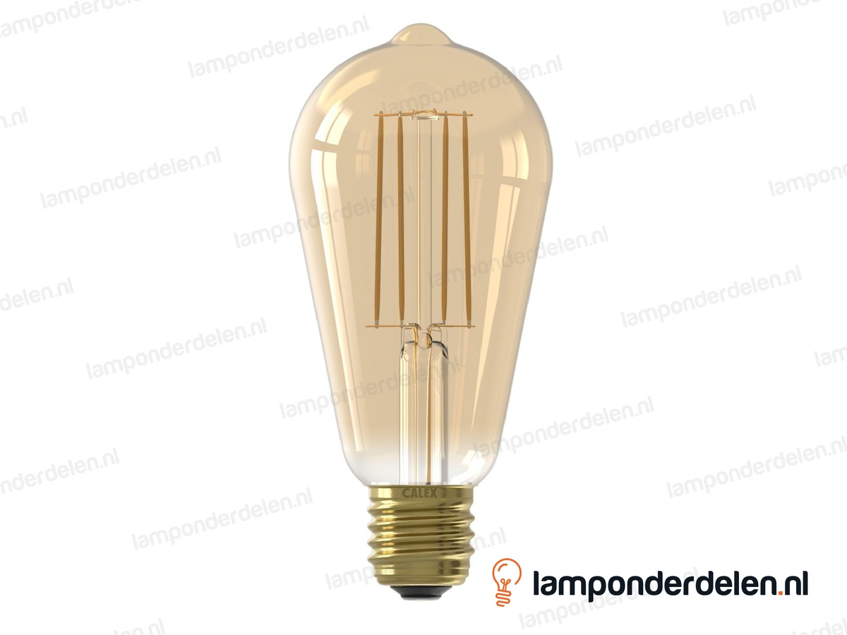 Calex filament LED edisonlamp - E27 - ST64 - goud - 4,5 W - dimbaar