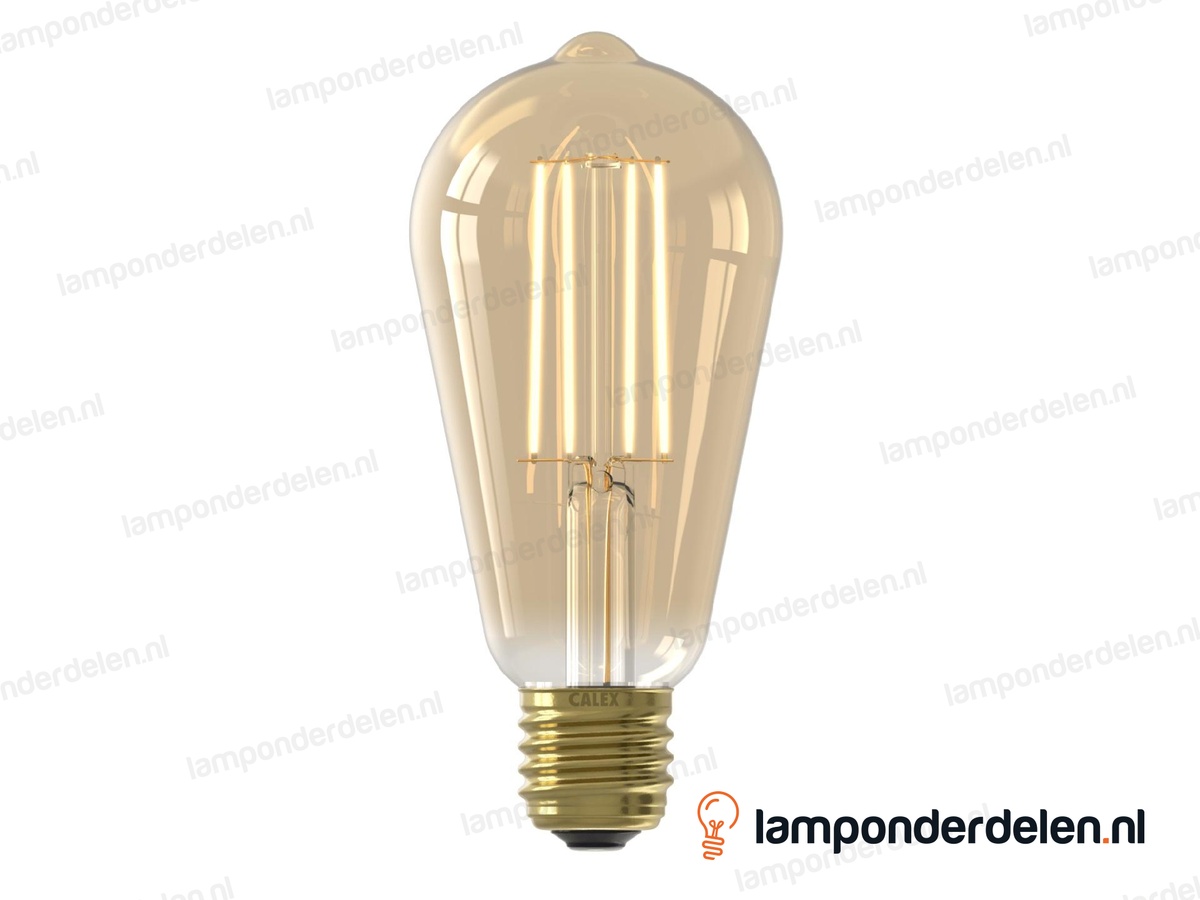 Calex filament LED edisonlamp - E27 - ST64 - goud - 4,5 W - dimbaar
