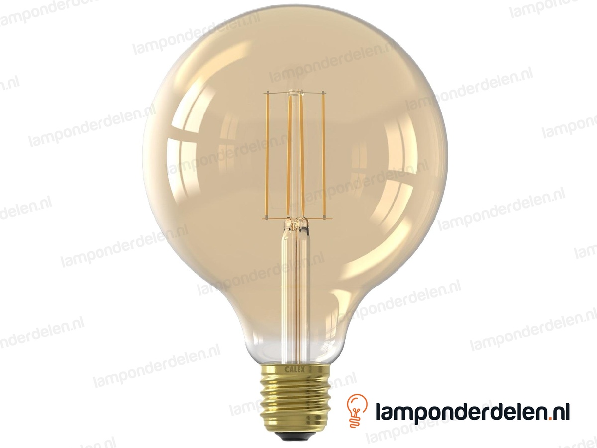 Calex filament LED globelamp - E27 - G125 - goud - 4,5 W - dimbaar