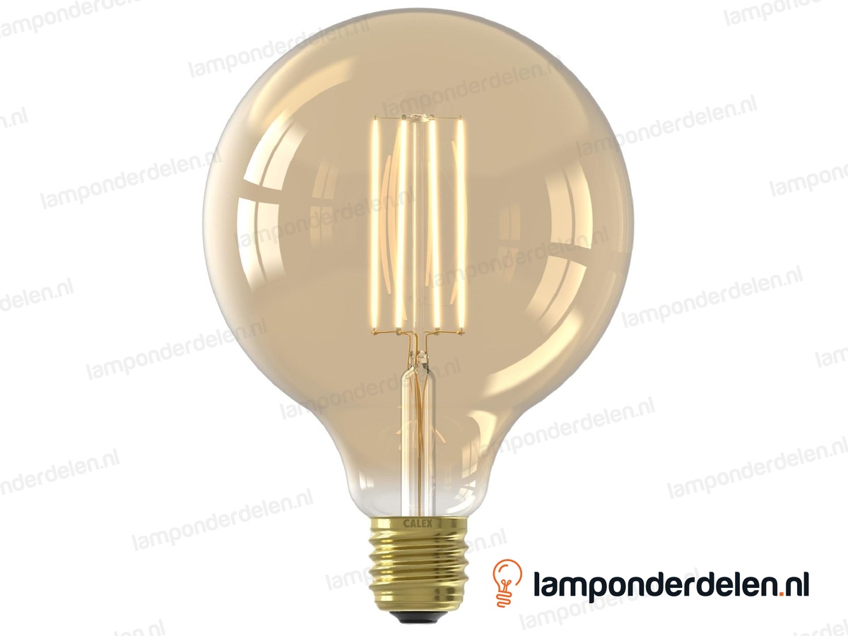 Calex filament LED globelamp - E27 - G125 - goud - 4,5 W - dimbaar