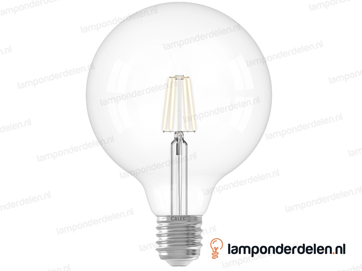 Calex filament LED globelamp - E27 - G125 - helder - 4,5 W - dimbaar