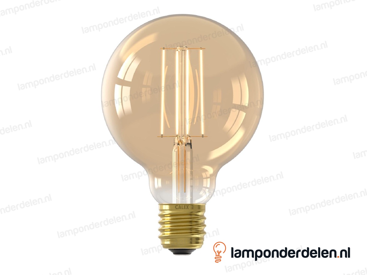 Calex filament LED globelamp - E27 - G95 - goud - 4,5 W - dimbaar