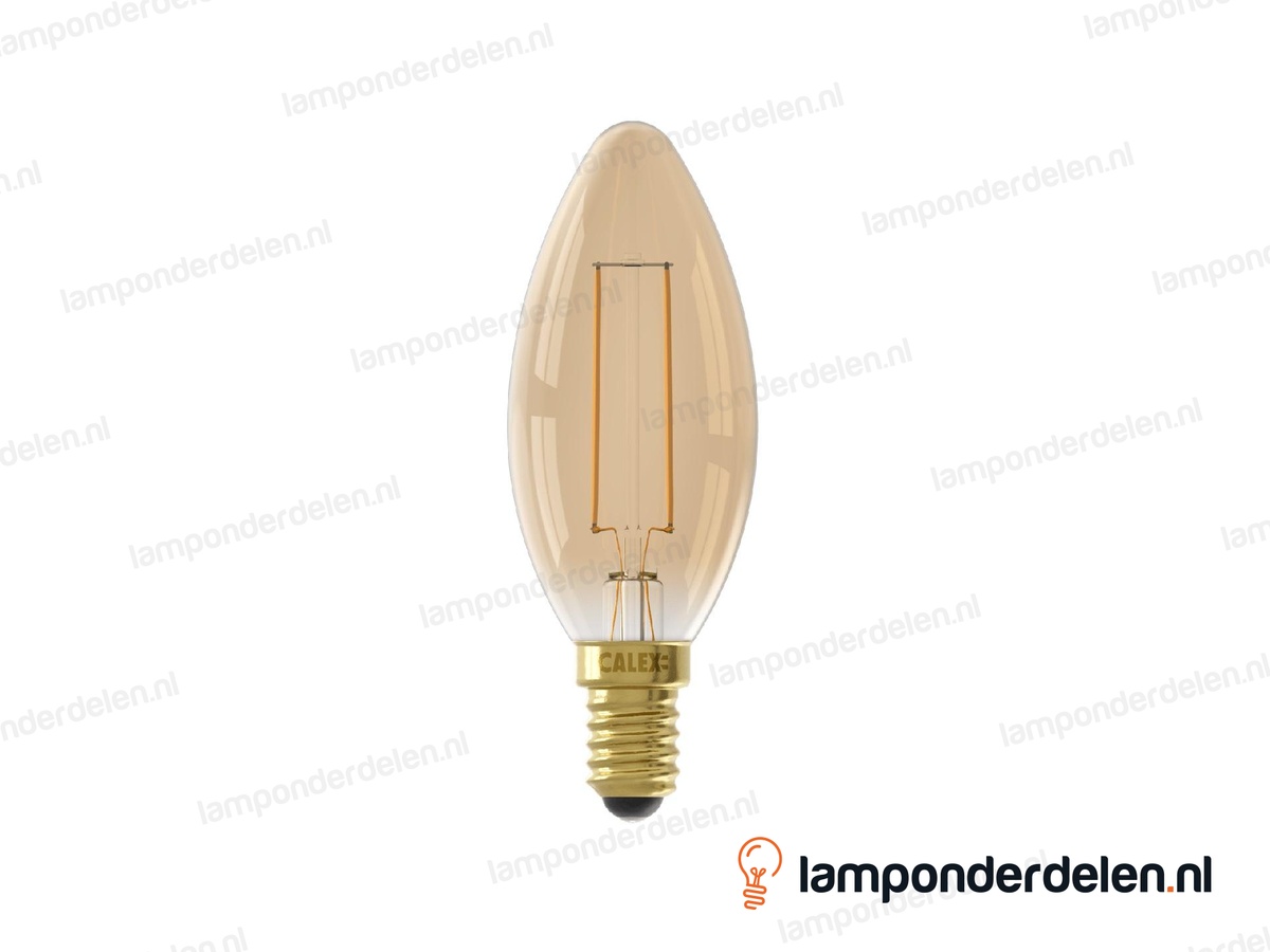Calex filament LED kaarslamp - E14 - B35 - goud - 3,5 W - dimbaar