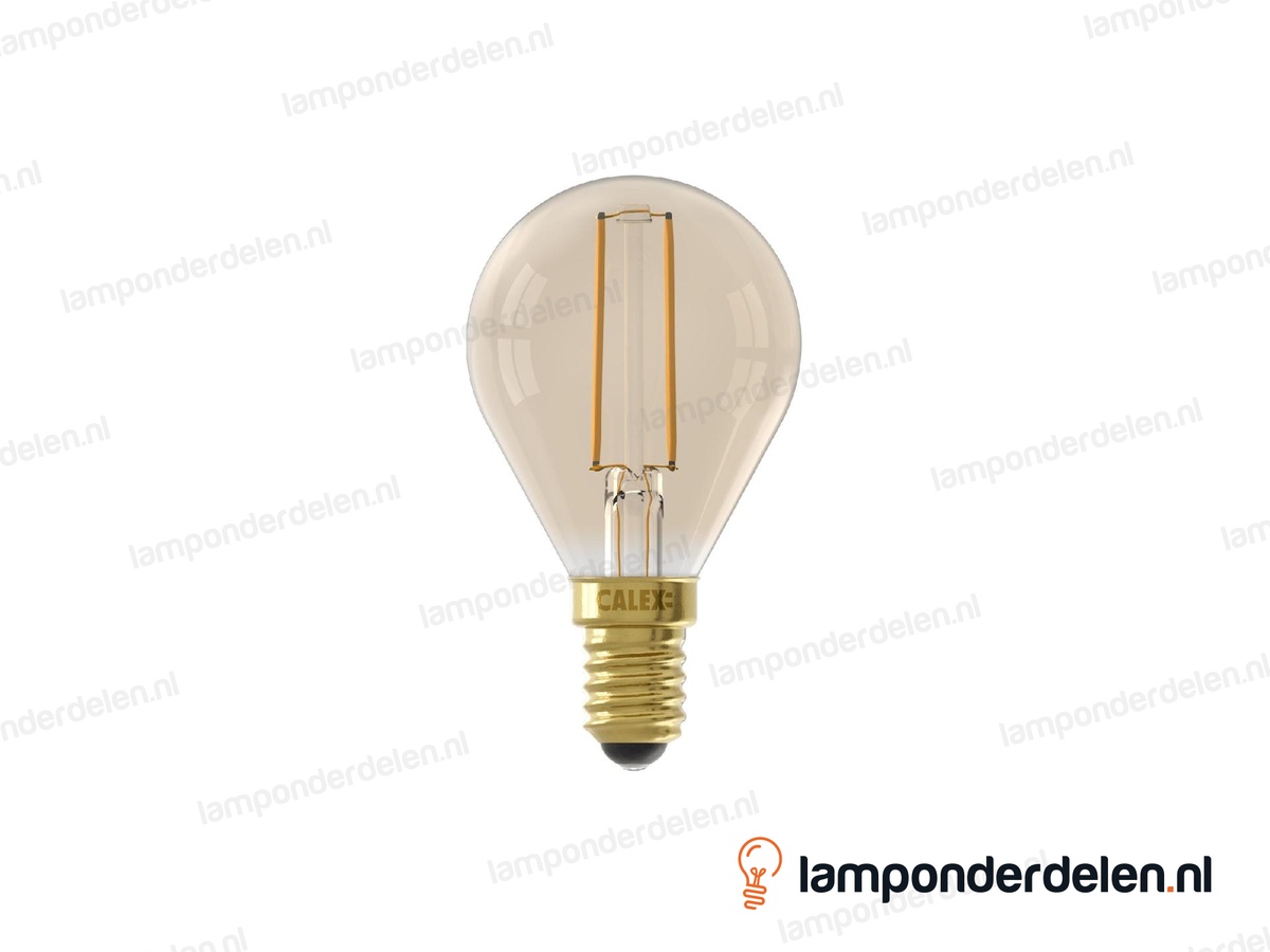 Calex filament LED kogellamp - E14 - P45 - goud - 3,5 W - dimbaar