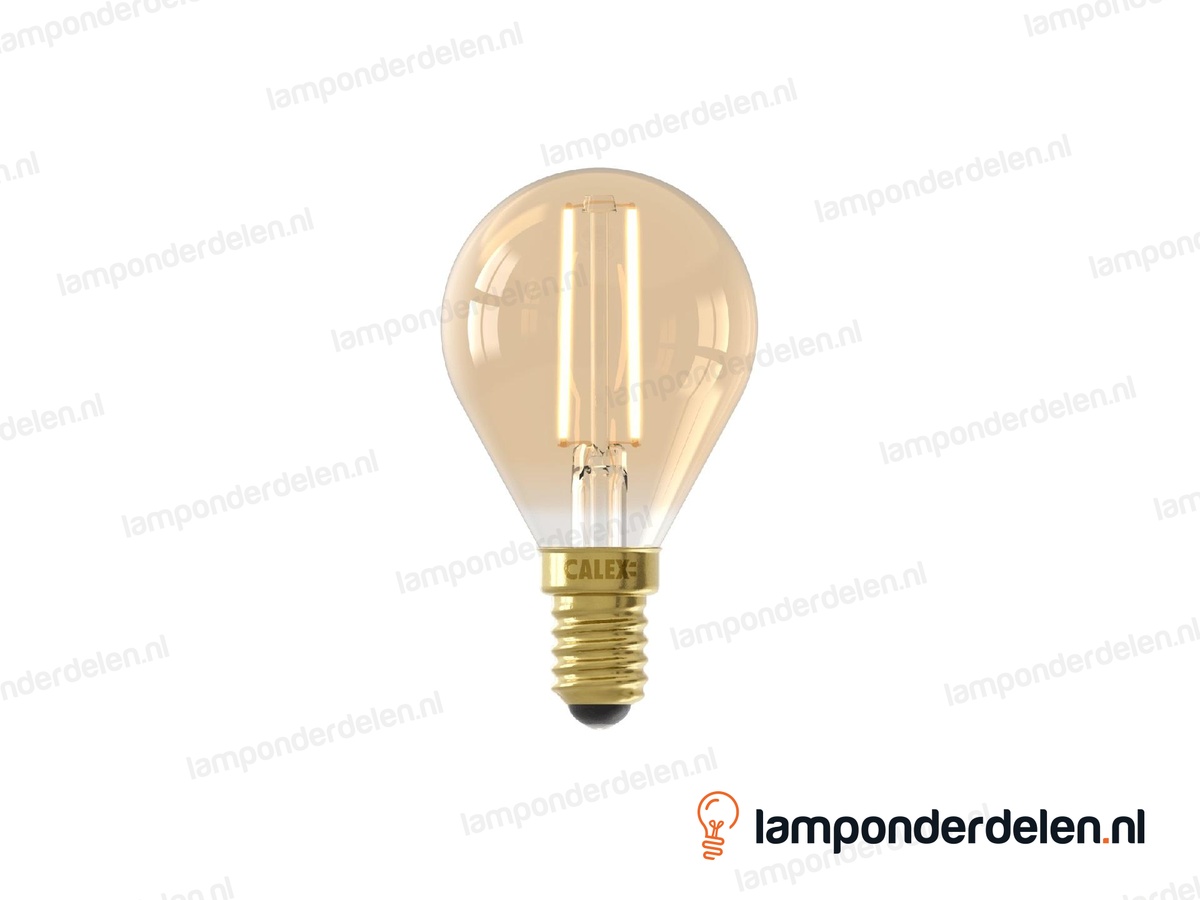 Calex filament LED kogellamp - E14 - P45 - goud - 3,5 W - dimbaar