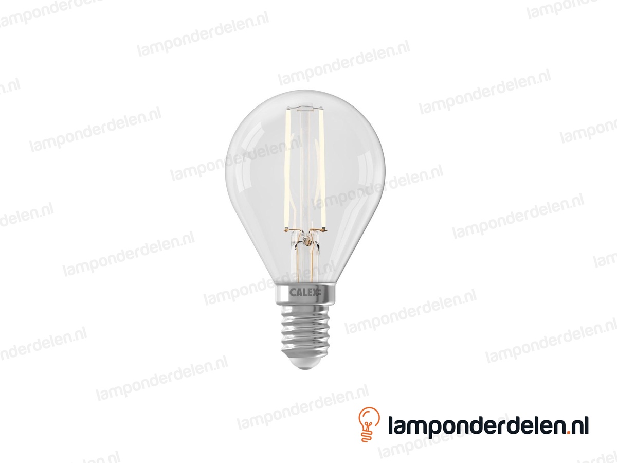 Calex filament LED kogellamp - E14 - P45 - helder - 3,5 W - dimbaar