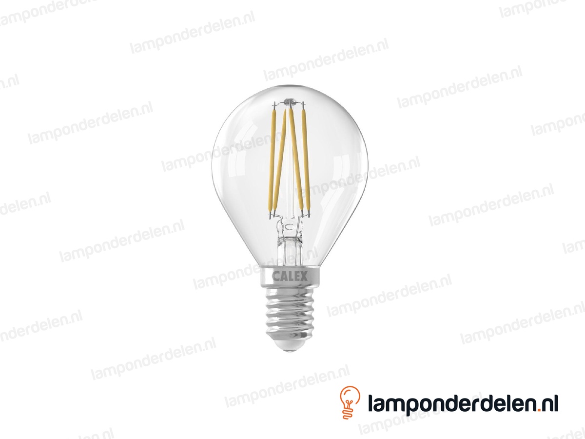 Calex filament LED kogellamp - E14 - P45 - helder - 4,5 W - dimbaar