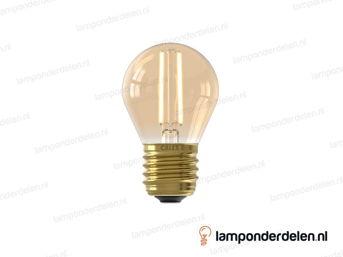 Calex filament LED kogellamp - E27 - P45 - goud - 3,5 W - dimbaar