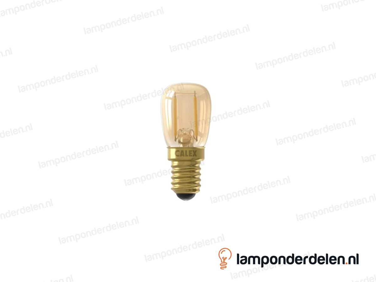 Calex filament LED parfumlamp - E14 - T26 - goud - 2,7 W - dimbaar