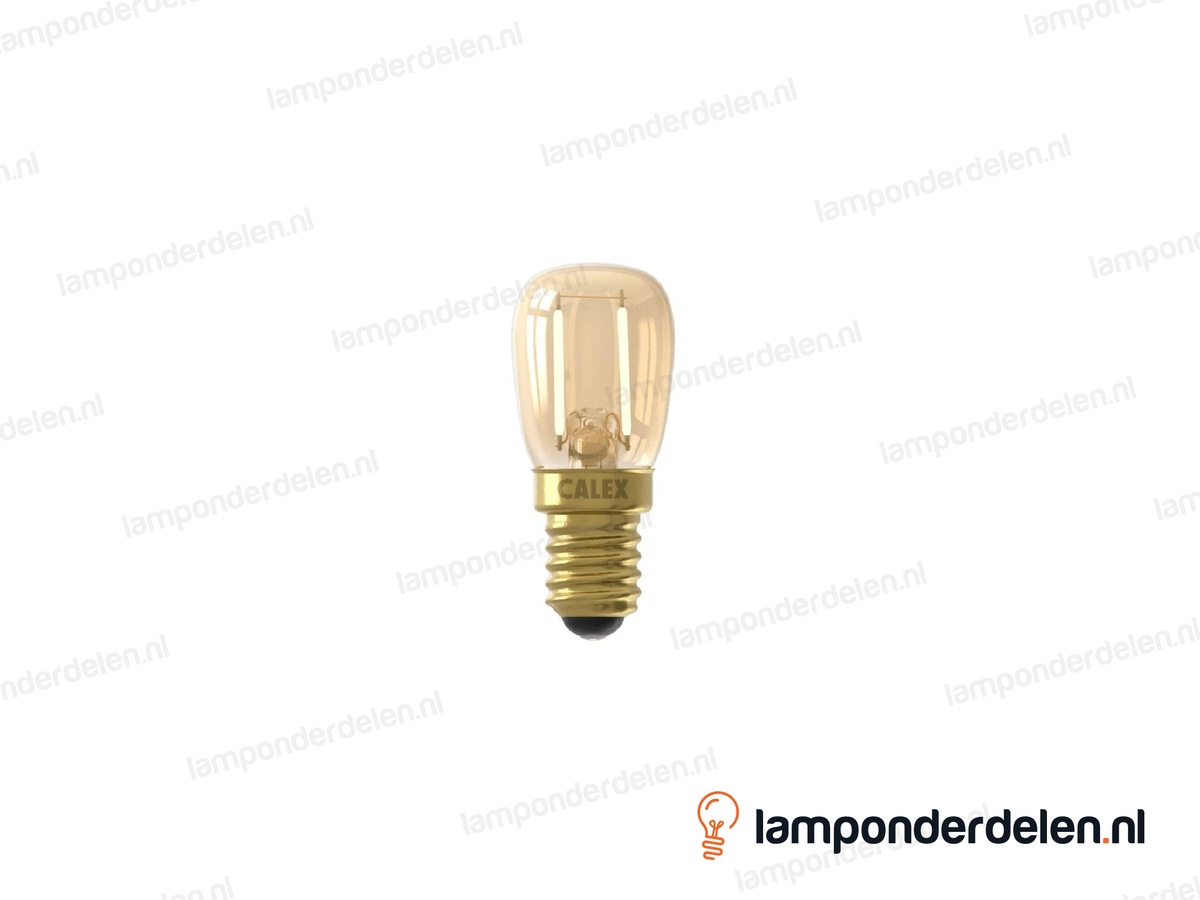Calex filament LED parfumlamp - E14 - T26 - goud - 2,7 W - dimbaar