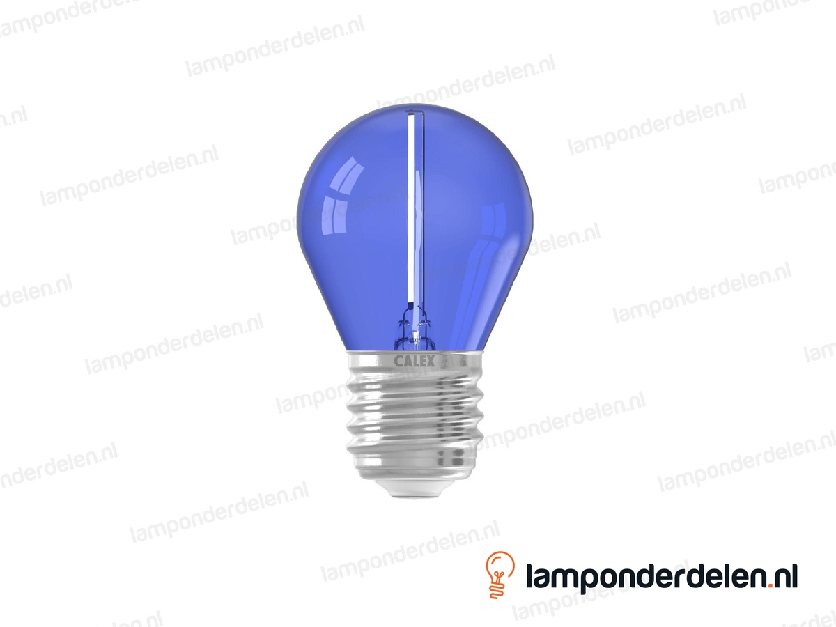 Calex filament LED prikkabellamp - E27 - P45 - blauw - 1 W