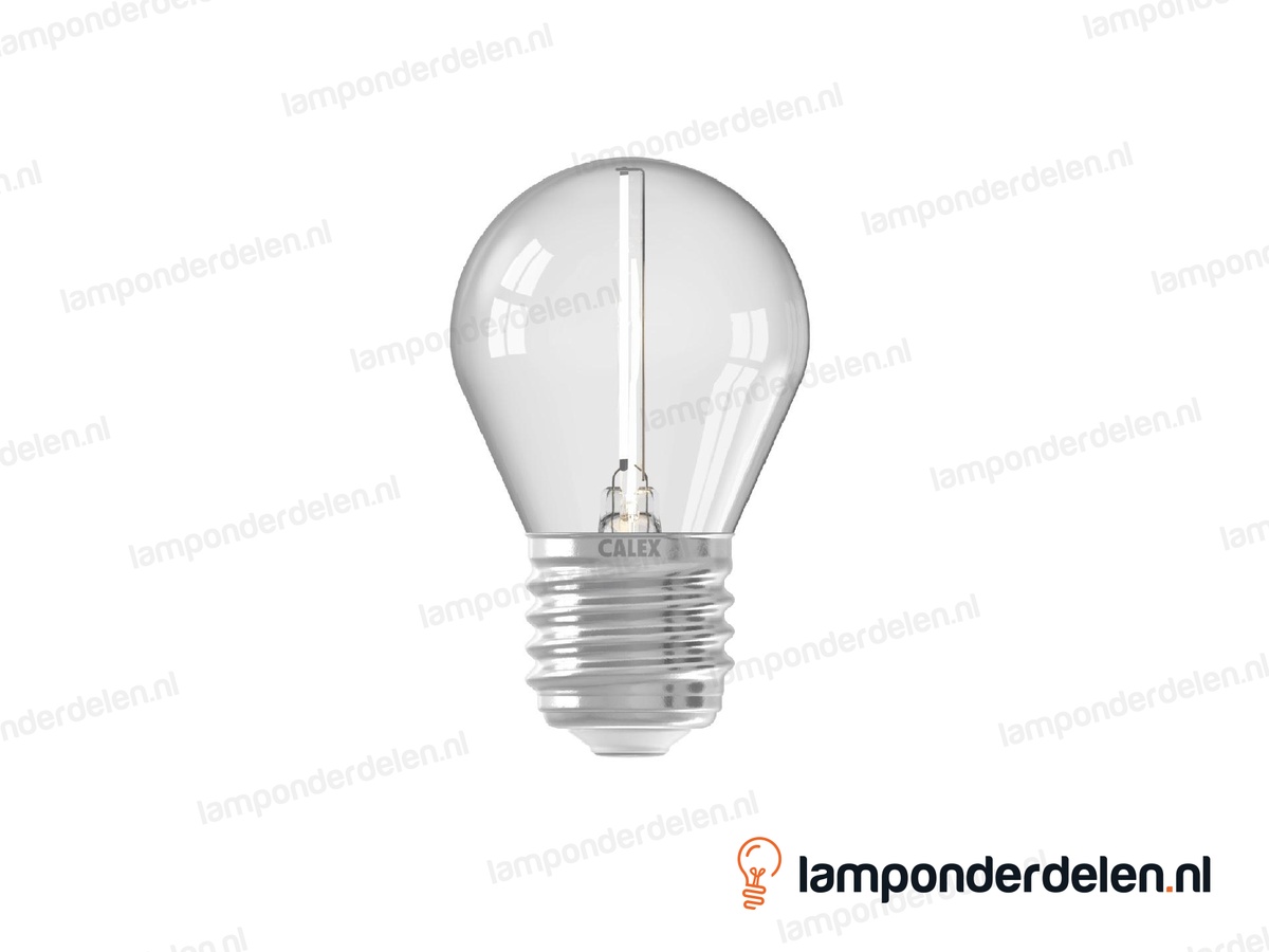 Calex filament LED prikkabellamp - E27 - P45 - helder - 1 W