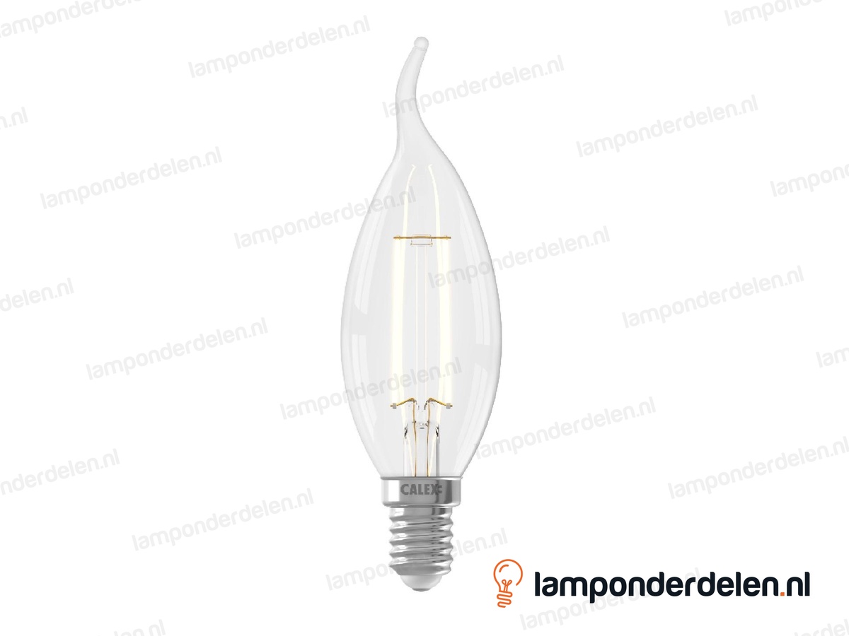 Calex filament LED tipkaarslamp - E14 - BXS35 - helder - 3,5 W - dimbaar