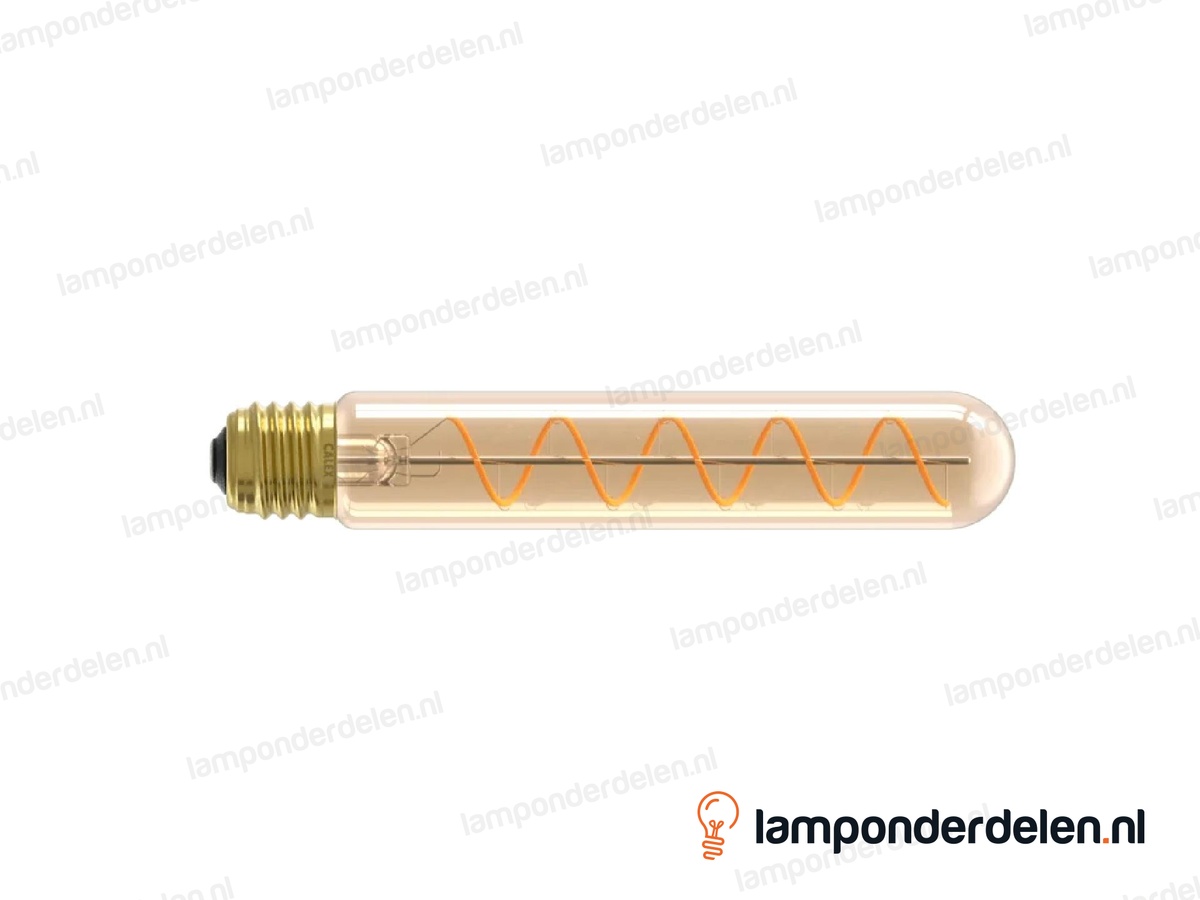 Calex flex filament LED buislamp - E27 - T32 - 185 mm - goud - 2,5 W - dimbaar