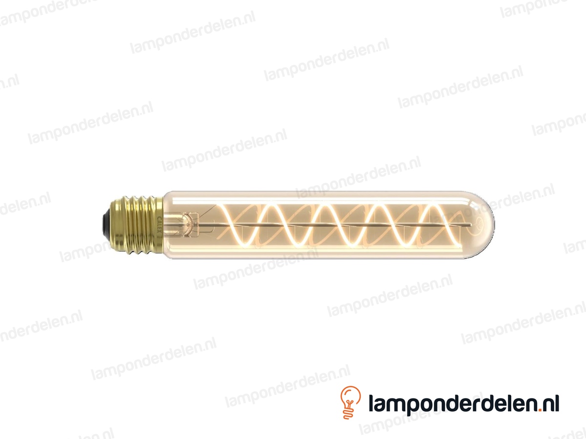 Calex flex filament LED buislamp - E27 - T32 - 185 mm - goud - 2,5 W - dimbaar