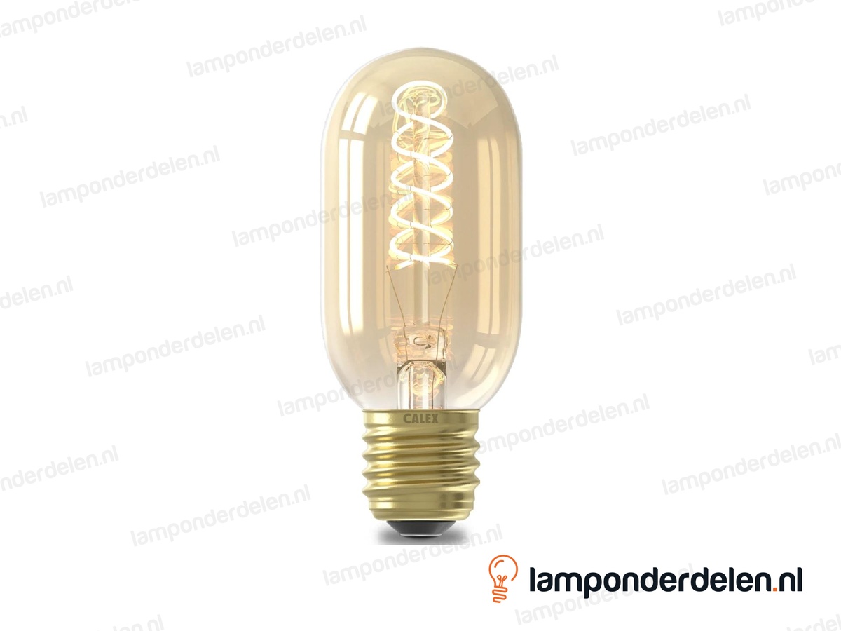 Calex flex filament LED buislamp - E27 - T45 - goud - 3,8 W - dimbaar