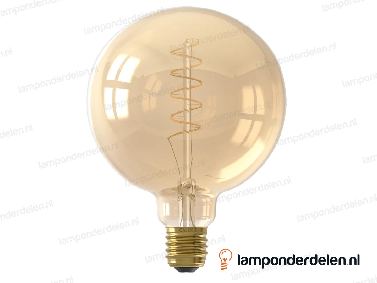 Calex flex filament LED globelamp - E27 - G125 - goud - 3,8 W - dimbaar