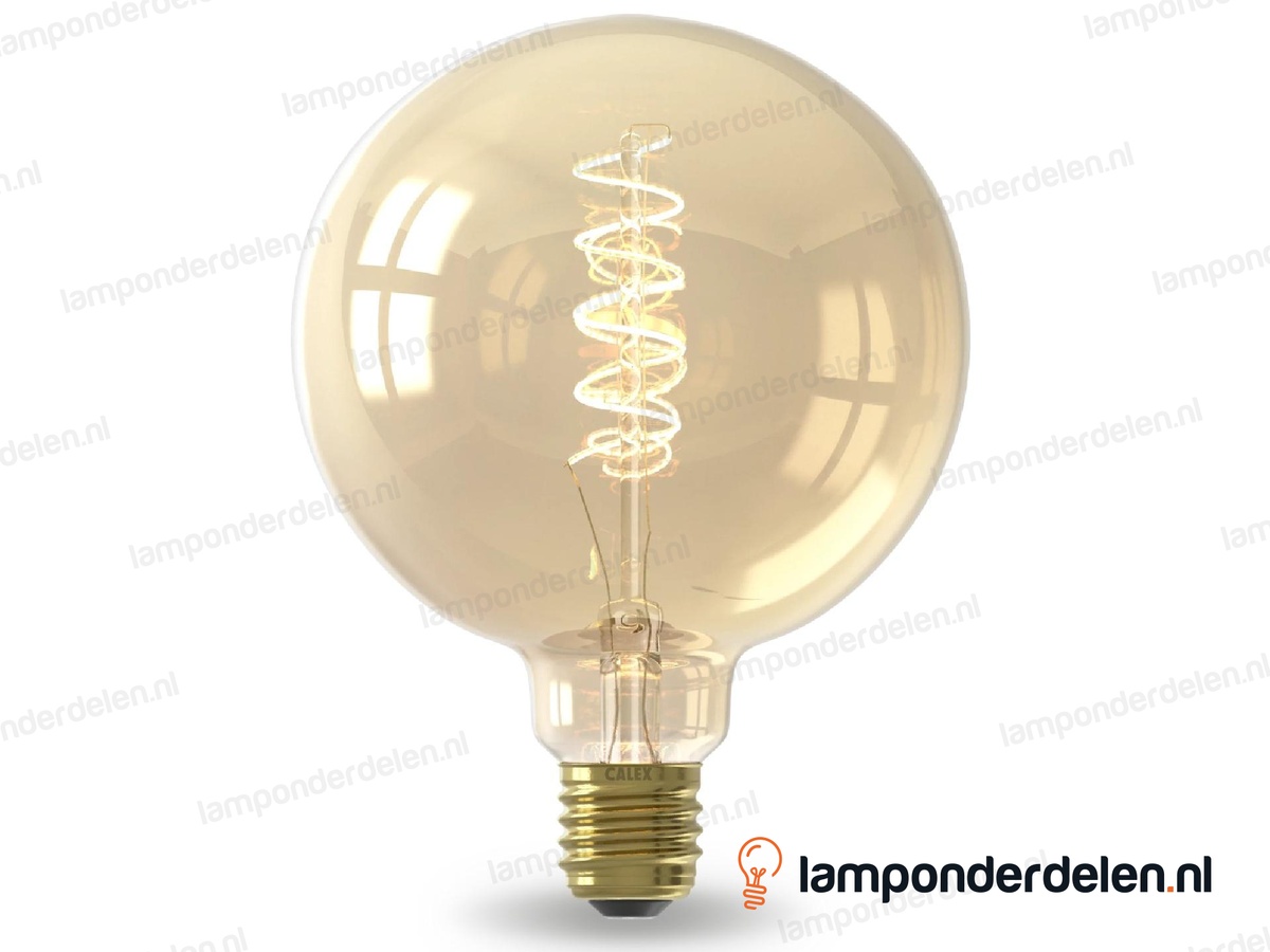 Calex flex filament LED globelamp - E27 - G125 - goud - 3,8 W - dimbaar