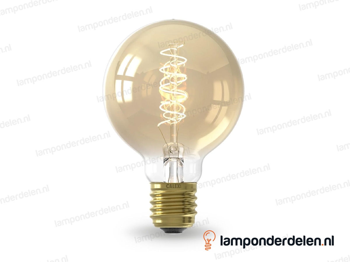Calex flex filament LED globelamp - E27 - G80 - goud - 3,8 W - dimbaar