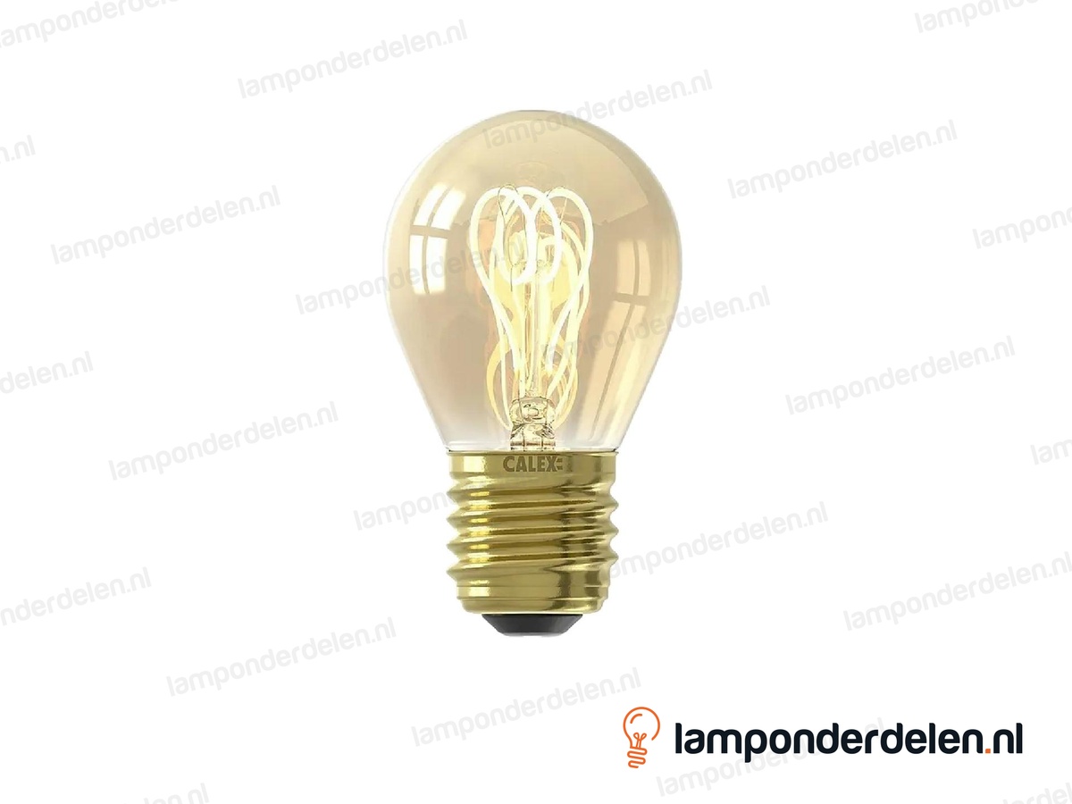 Calex flex filament LED kogellamp - E27 - P45 - goud - 2,5 W - dimbaar