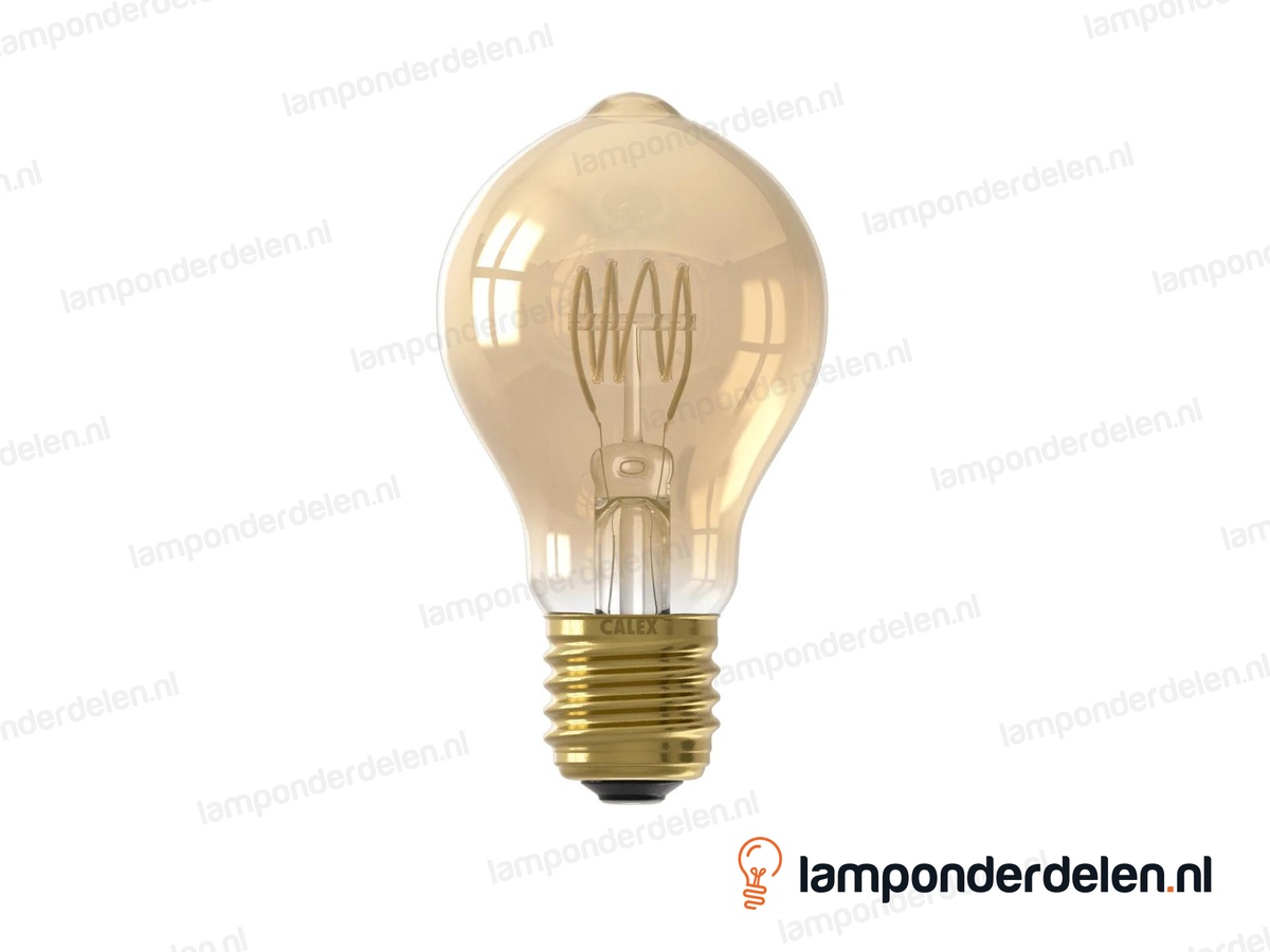 Calex flex filament LED standaardlamp - E27 - A60 - goud - 3,8 W - dimbaar