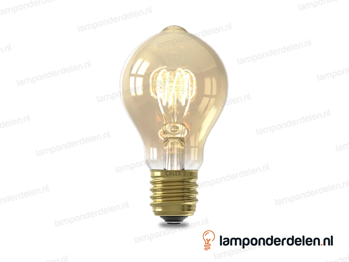 Calex flex filament LED standaardlamp - E27 - A60 - goud - 3,8 W - dimbaar