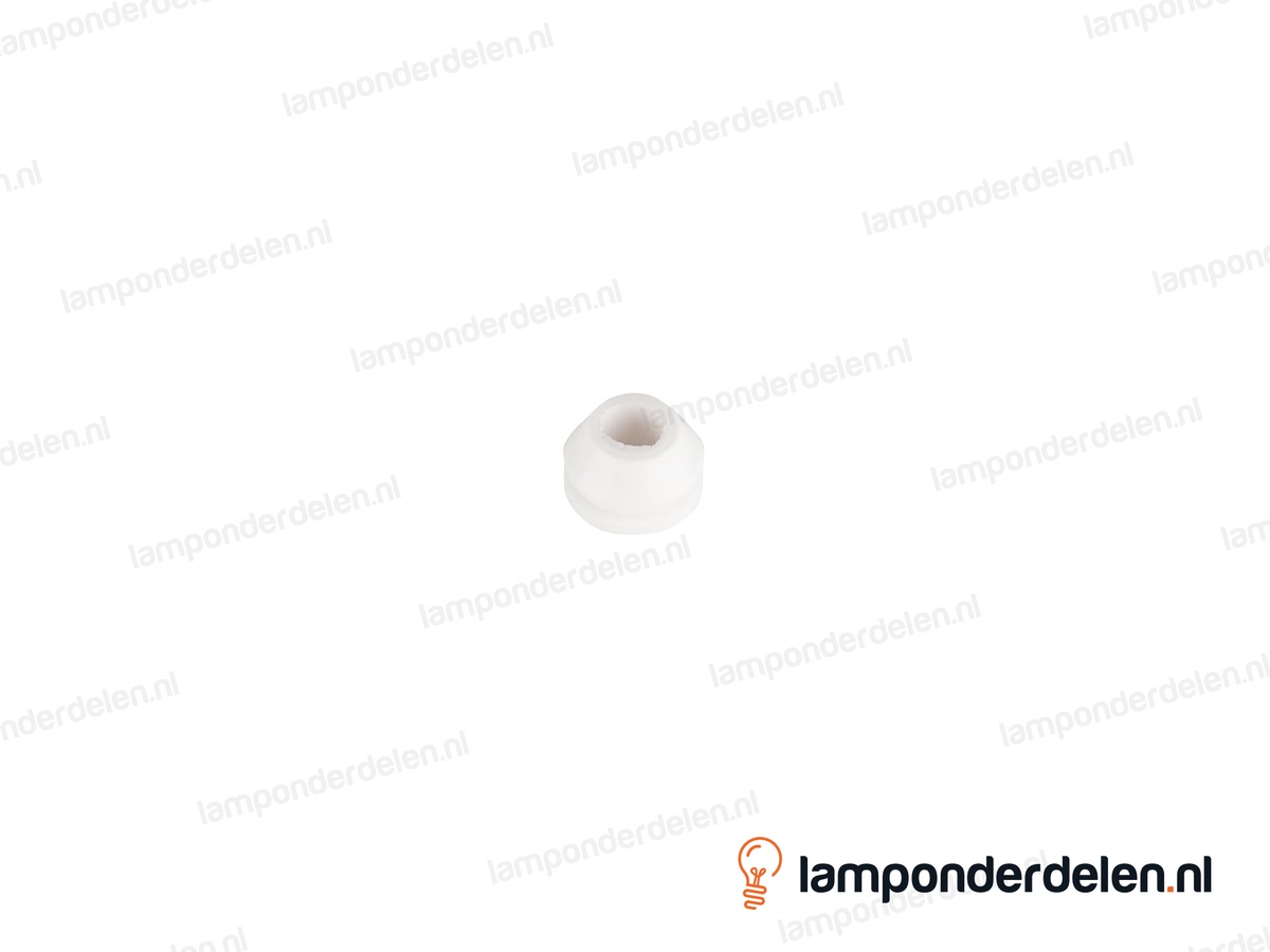 Conische snoerdoorvoertule PVC wit - 13,5 x 9 mm - voor gat van 11 mm - snoerdoorvoer 7 mm