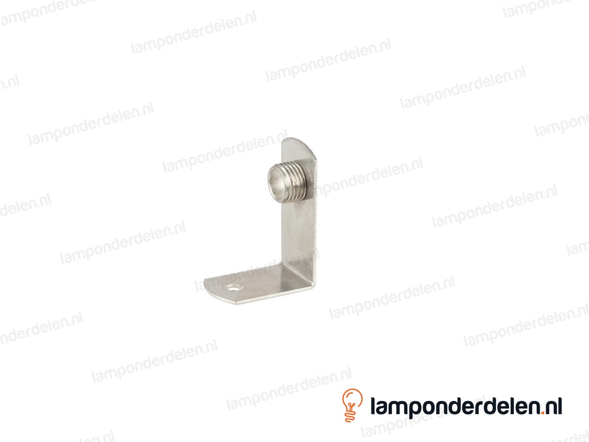 Fitting beugel metaal 1-lichts gebogen - buitendraad M10x1 - model B