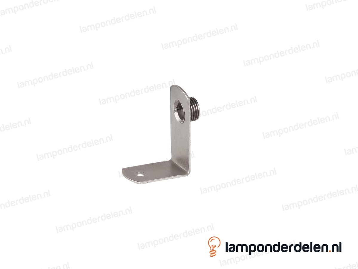 Fitting beugel metaal 1-lichts gebogen - buitendraad M10x1