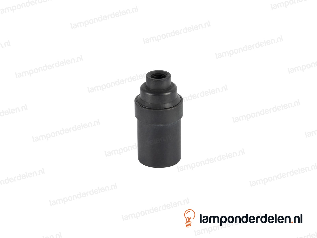 Fitting E14 messing donkerbronskleurig glad met aarde-aansluiting