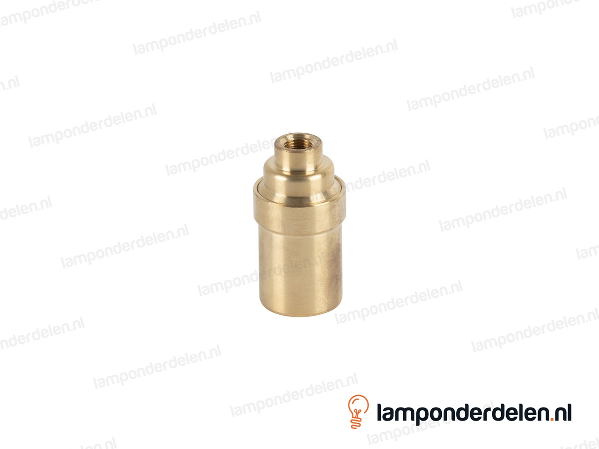 Fitting E14 messing glad met aarde-aansluiting