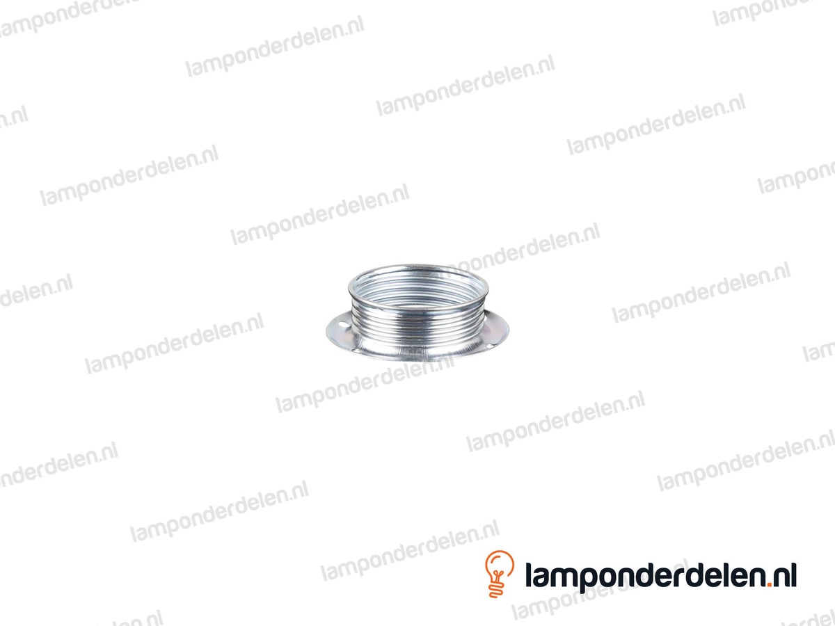 Fitting E14 schroefring metaal chroomkleurig