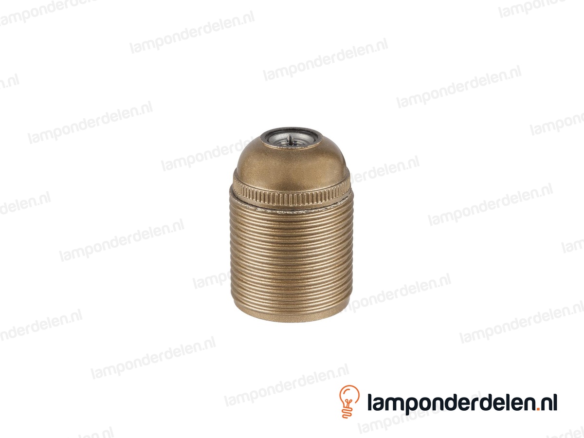 Fitting E27 bakeliet goud doorlopend