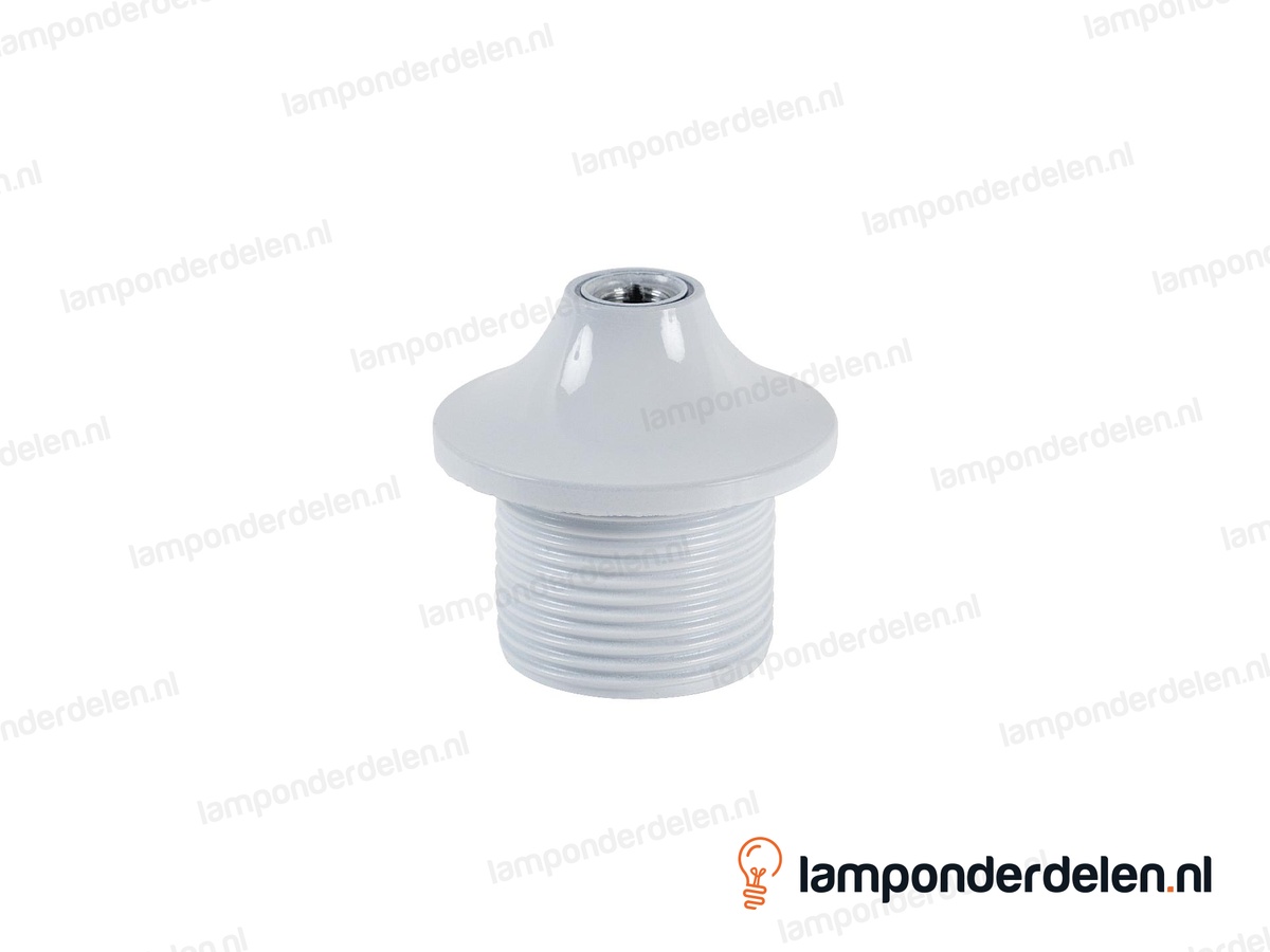 Fitting E27 bakeliet wit sierborst