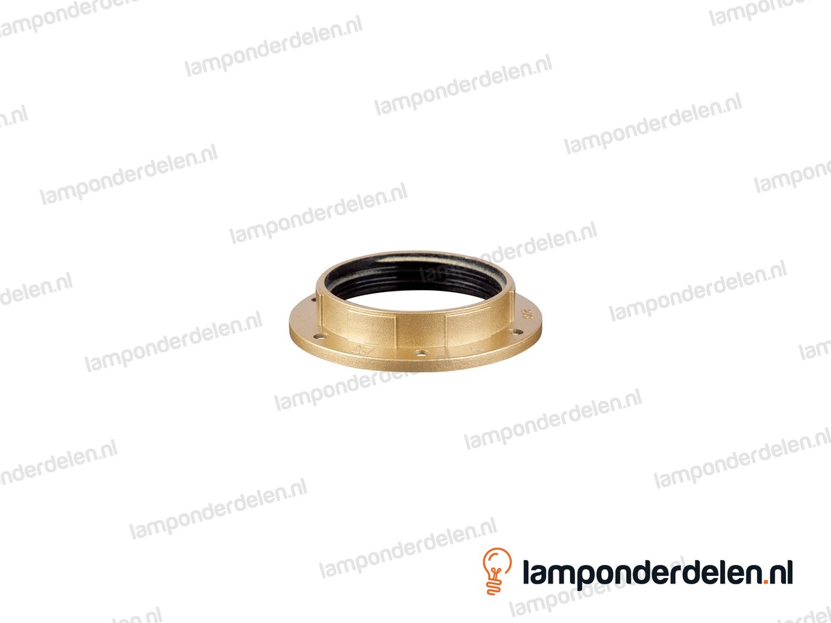 Fitting E27 schroefring kunststof goud