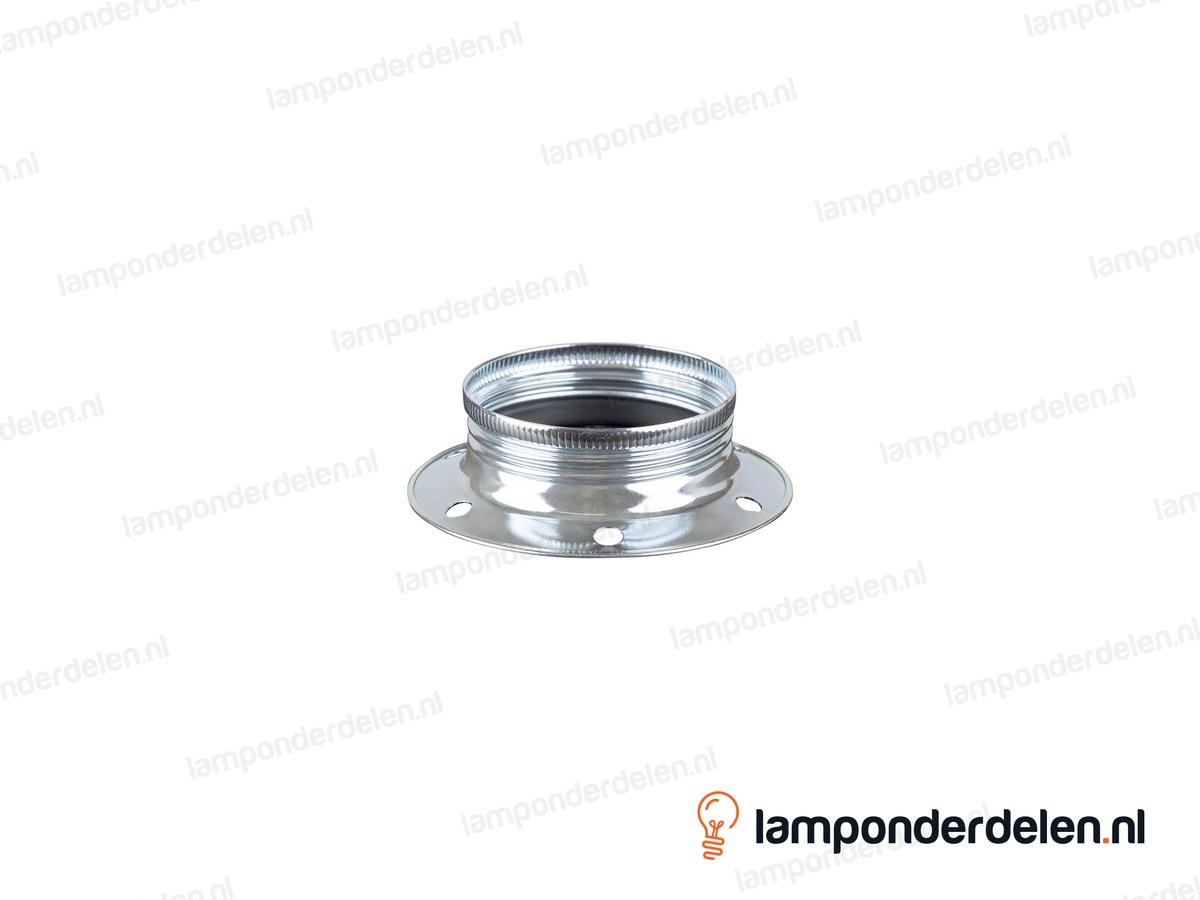 Fitting E27 schroefring metaal breed glansverzinkt