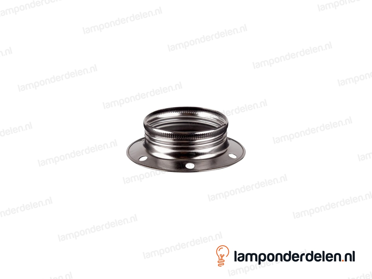 Fitting E27 schroefring metaal breed gunmetalkleurig