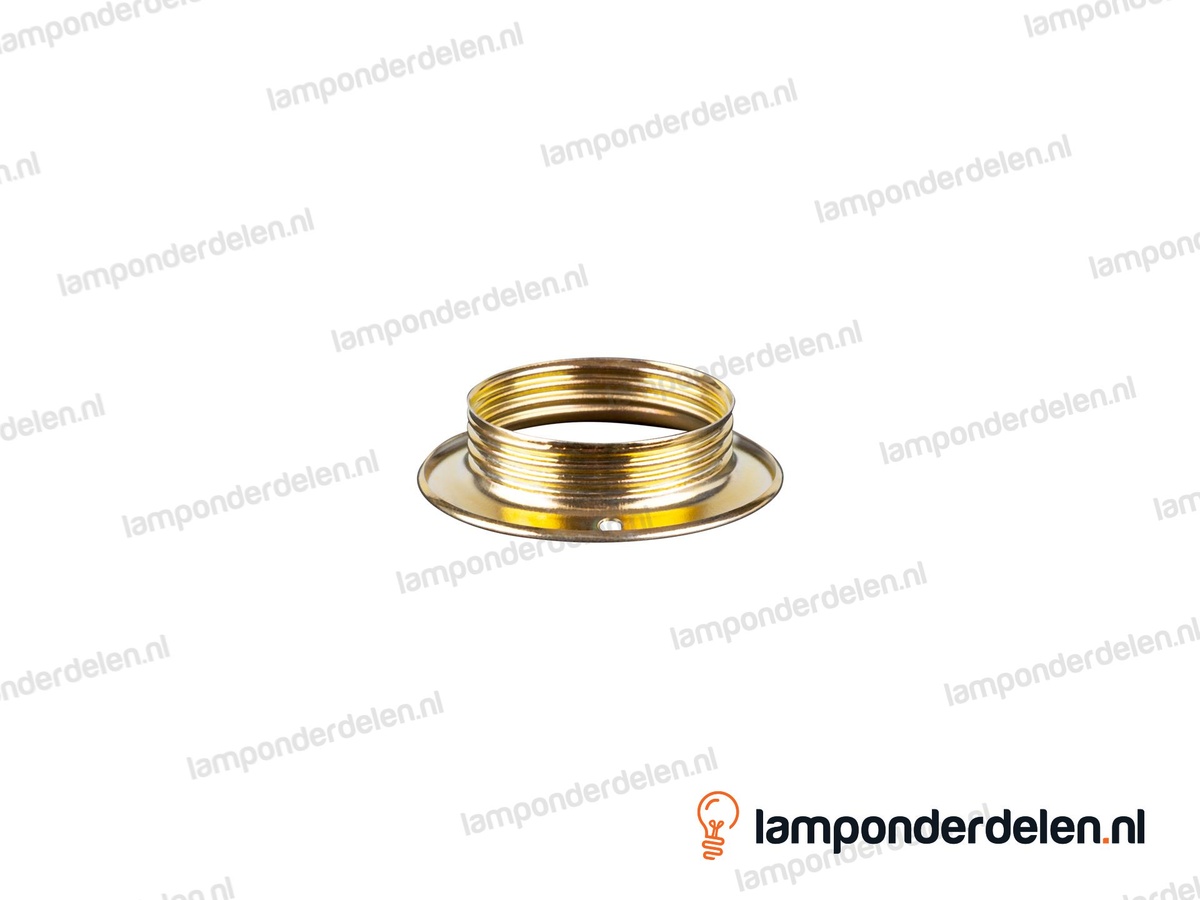 Fitting E27 schroefring metaal messingkleurig